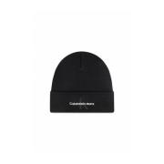 Geborduurde Logo Beanie Calvin Klein Jeans , Black , Heren