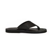 Canvas Rubber Teenslippers Emporio Armani , Black , Heren