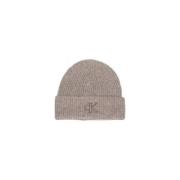 Geborduurde Geribbelde Beanie Hoed Calvin Klein , Gray , Dames