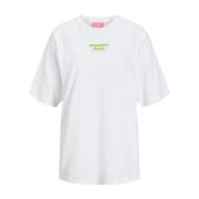 Losse SS Tee in Bright White/Margarita Jack & Jones , White , Dames