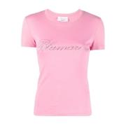 Roze Logo T-shirt voor vrouwen Blumarine , Pink , Dames