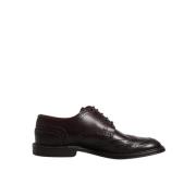 Bruin Leren Wingtip Brogue Schoenen Dolce & Gabbana , Brown , Heren