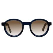 Klassiek Blauw Navy Bruine Lens Zonnebril Cutler And Gross , Black , U...