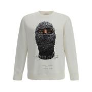 Sweatshirt met geborduurd maskerprint IH NOM UH NIT , White , Heren