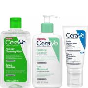 CeraVe Schuimende 3 Stappen Dubbele Reiniging en Hydratatie Bundel