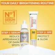 Garnier Vitamin C Brightening Serum & Glow UV Fluid SPF 50+ Face Duo S...