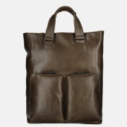 Leonhard Heyden Porto tote backpack 14 inch grey brown