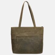 Hide & Stitches Idaho shopper olive green