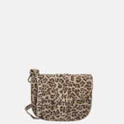 Charm London suede crossbody tas luipaard