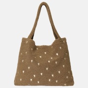 Studio Noos mom bag teddy hearts shopper brown