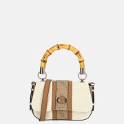 Guess Kerima handtas mini natural/latte logo