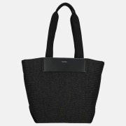 Calvin Klein Raffia shopper M black