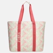 Zebra Trends strandtas met koelvak abstract roze