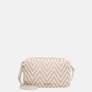 Emily & Noah Raffia crossbody tas pink salt