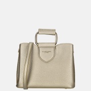 Flora & Co handtas S taupe metalisee