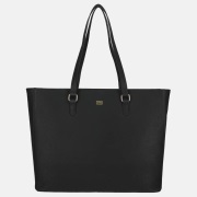 Duifhuizen leren shopper 14 inch zwart