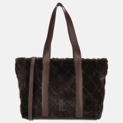 Laurent David Gloria shopper faux fur chocolade