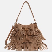 Suri Frey Becky schoudertas franje taupe