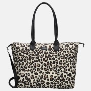 Charm London Buckingham shopper met 15.6 inch laptopvak L luipaard