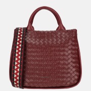 Daniele Donati handtas vlechtwerk fashion band burgundy