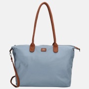 Charm London Buckingham shopper met 15.6 inch laptopvak L steelblue