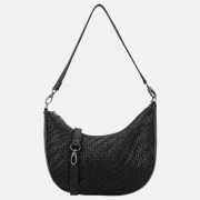 Hide & Stitches schoudertas vlechtwerk zwart