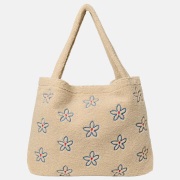 Studio Noos Teddy Embroidery mom bag shopper ecru