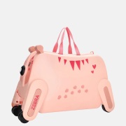 Zebra Trends rol handbagage zitkoffer roze