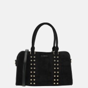 Flora & Co bowling suedine handtas studs noir