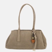 Flora & Co schoudertas suedine taupe