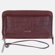 Loulou Essentiels Classy croco portemonnee cacao