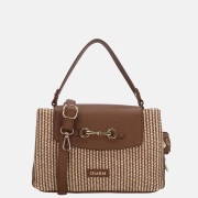 Charm London Santorini handtas 2vaks overslag bruin