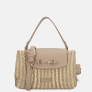 Charm London Santorini handtas 2vaks overslag taupe
