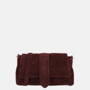 Charm London overslag schoudertas suede bordeaux rood