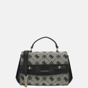 Guess Melinda top handle flap handtas black logo