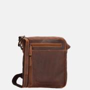 Hide & Stitches Japura schoudertas cognac