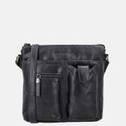 Hide & Stitches Idaho crossbody tas donkerblauw