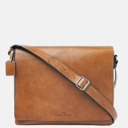 Castelijn en Beerens Mark Heritage schoudertas 15.6 inch light brown