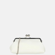 Bulaggi frame baguette clutch white