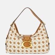 Guess Camden schoudertas cognac logo