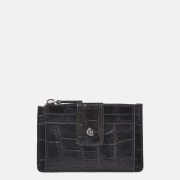 Castelijn en Beerens mini wallet pasjeshouder croco black