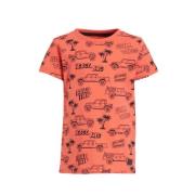 Orange Stars T-shirt Maurik met all over print oranje Jongens Katoen R...