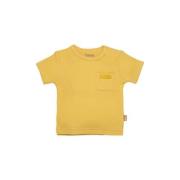 BESS baby T-shirt geel Jongens Katoen Ronde hals Effen - 50