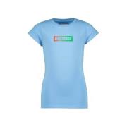Raizzed T-shirt Denpasar met logo lichtblauw Meisjes Katoen Ronde hals...
