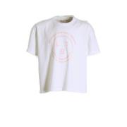 LTB T-shirt ROZEFE met printopdruk off white Wit Meisjes Katoen Ronde ...