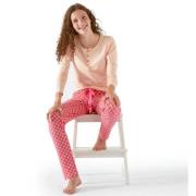 Little Label geruite pyjama van katoen roze Meisjes Stretchkatoen Rond...