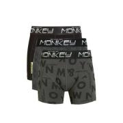 Me & My Monkey boxershort - set van 3 zwart/army Jongens Stretchkatoen...