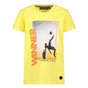 Orange Stars T-shirt met printopdruk geel Jongens Katoen Ronde hals Pr...