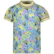 Le Chic gebloemd T-shirt blauw Meisjes Polyester Ronde hals Bloemen - ...