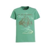 Me & My Monkey T-shirt Morris met printopdruk groen Jongens Katoen Ron...